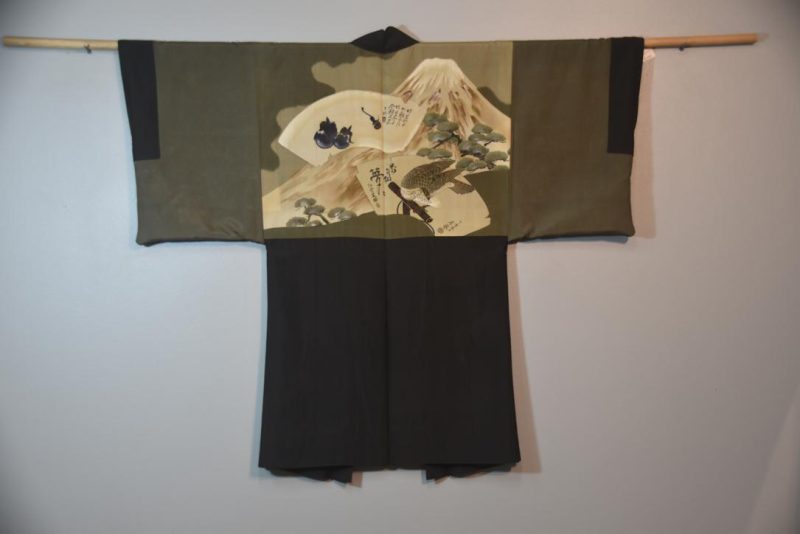 Vintage Japanese Silk Mans Haori (Kimono Jacket)