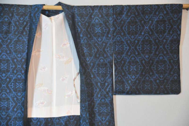 Meisen Weave Vintage Silk Haori Jacket - Image 3
