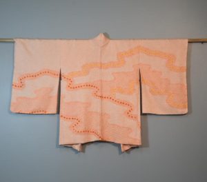 Peach Shibori Vintage Silk Haori Jacket