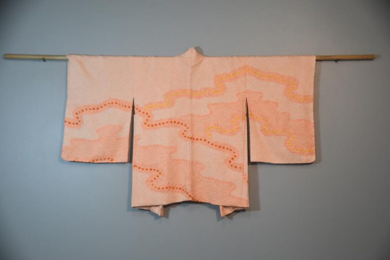Peach Shibori Vintage Silk Haori Jacket