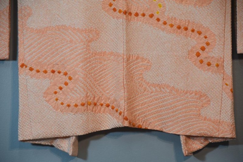 Peach Shibori Vintage Silk Haori Jacket - Image 7
