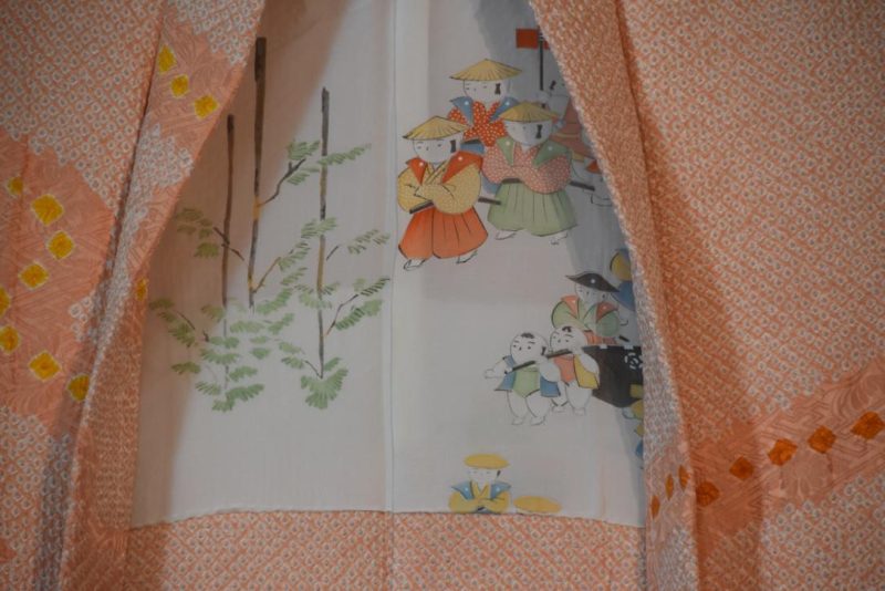 Peach Shibori Vintage Silk Haori Jacket - Image 5