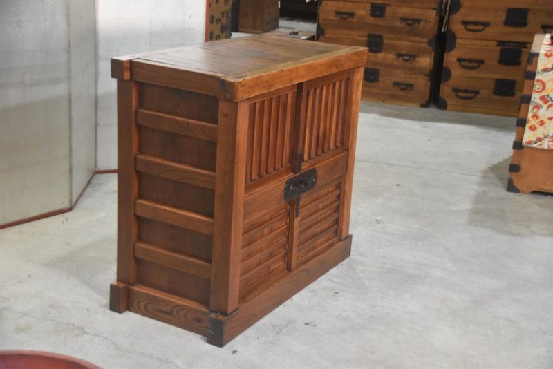 Keyaki Edo Period Kura (Fireproof Storehouse) Chest Width:1030mm - Image 10