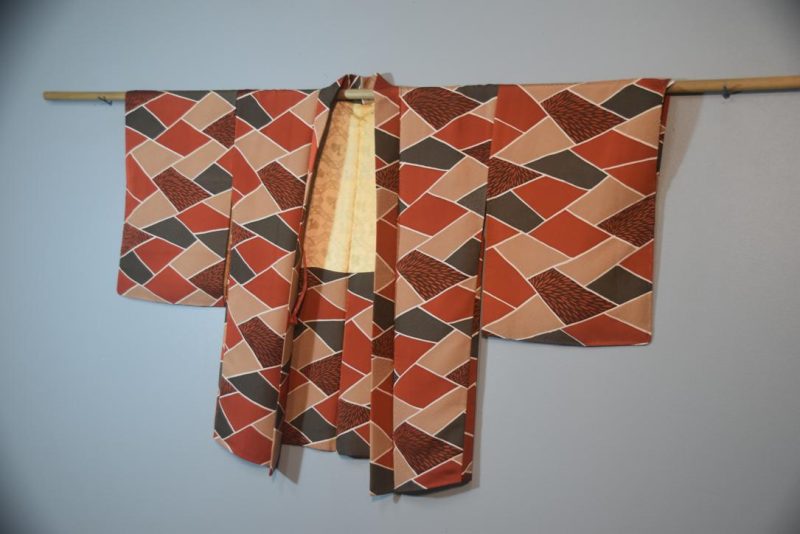 Harlequin Design Silk Haori Jacket - Image 3