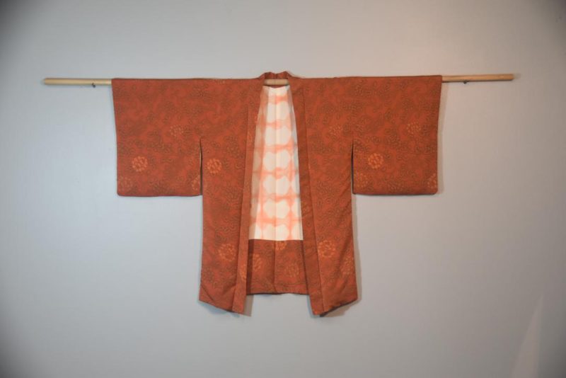 Burnt Orange Silk Haori Jacket