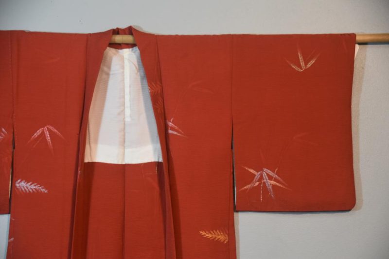 Rusty Caramel Vintage Silk Haori Jacket - Image 4