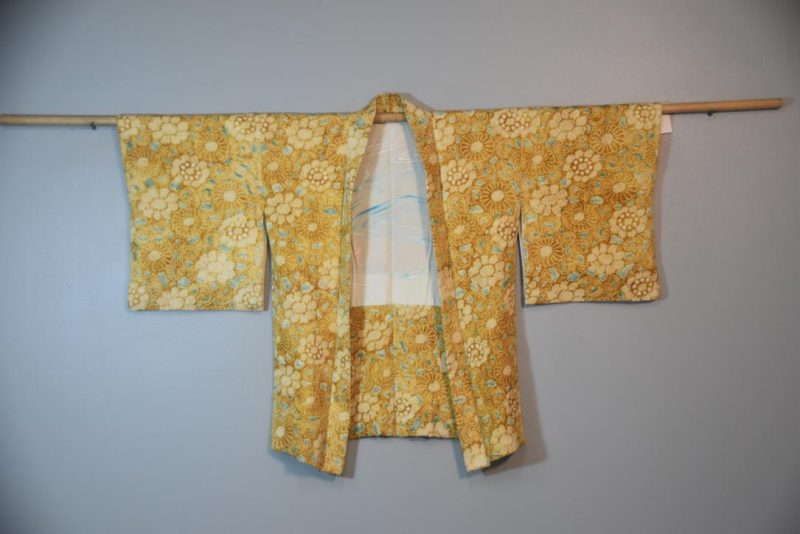 Mustard Shibori Vintage Silk Haori Jacket