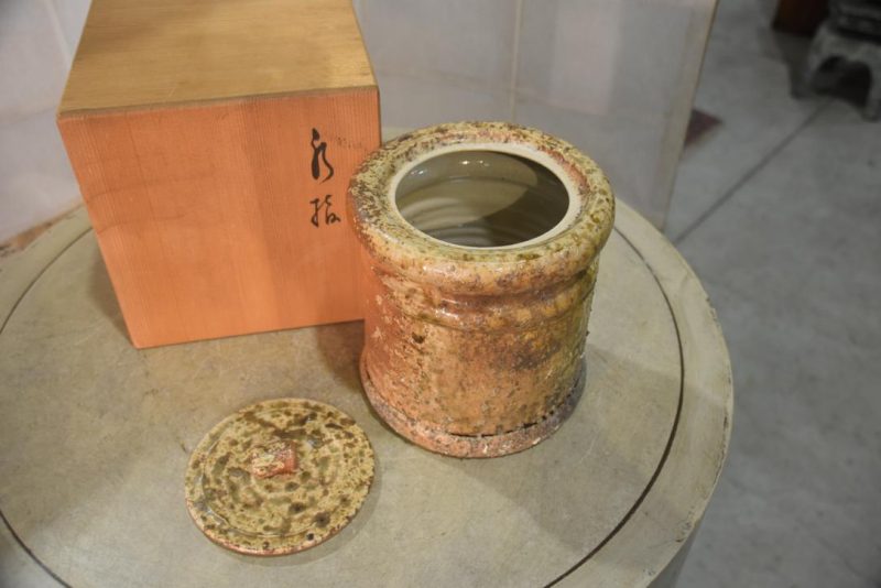 Shigaraki Pottery Mizuzashi Width:160mm - Image 3