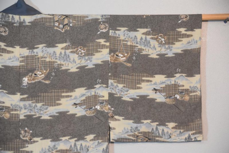 Boats and Baskets Man's Kimono - Image 4