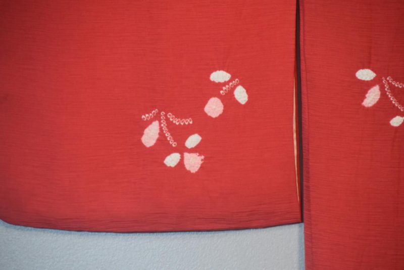 Shibori Detail Vintage Silk Haori Jacket - Image 2
