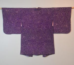 Flower Purple Vintage Silk Haori Jacket