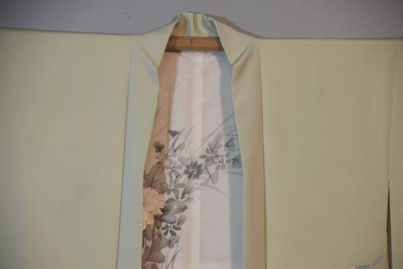 Pale Green Vintage Silk Haori Jacket - Image 2