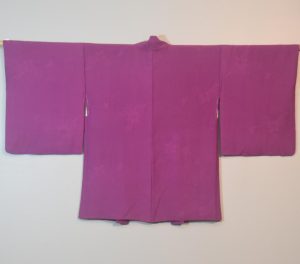 Mauve Jacquard Detail Vintage Silk Haori Jacket