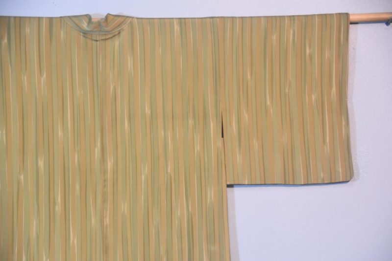 Soft Stripes Vintage Silk Haori Jacket - Image 3