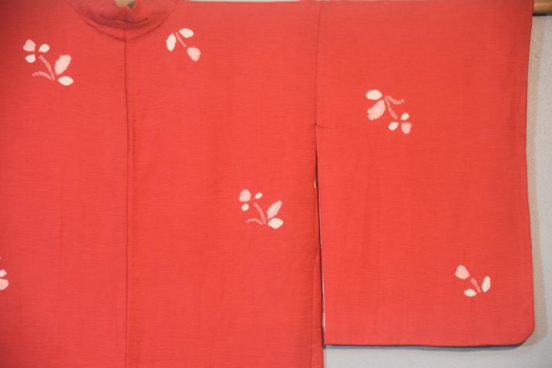 Shibori Detail Vintage Silk Haori Jacket - Image 4