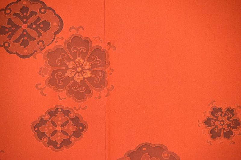 Rusty Red Vintage Silk Haori Jacket - Image 2