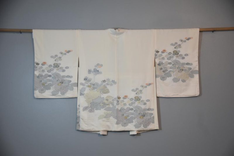 Ivory Silk Vintage Silk Haori Jacket