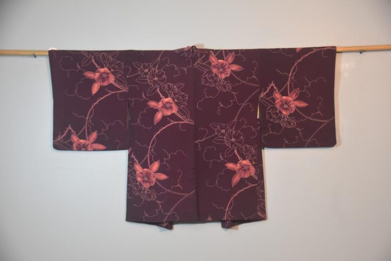 Deep Purple Vintage Silk Haori Jacket