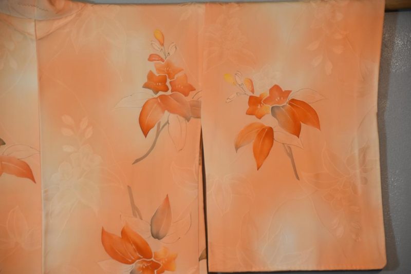 Peach Vintage Silk Haori Jacket - Image 4