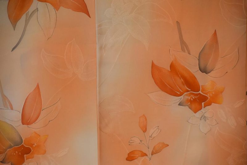 Peach Vintage Silk Haori Jacket - Image 2