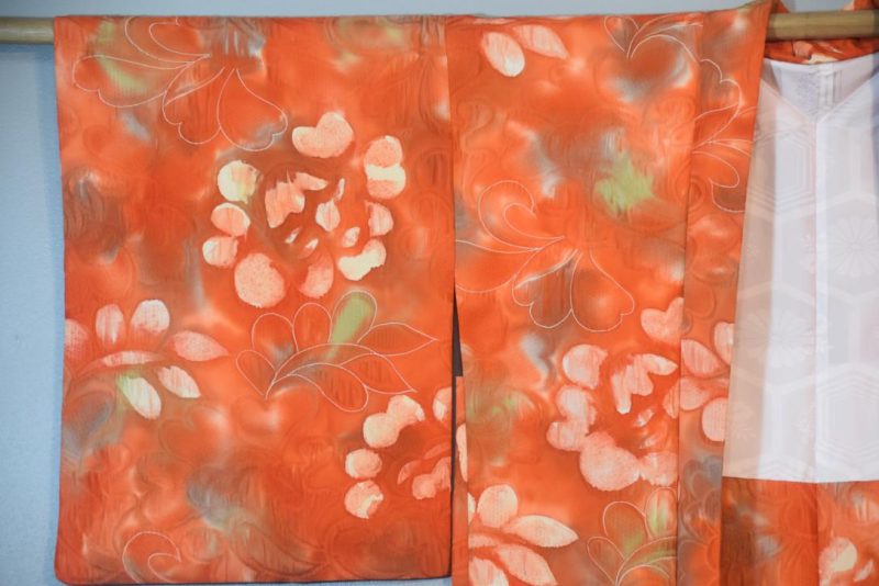 Textured Vintage Silk Haori Jacket - Image 6