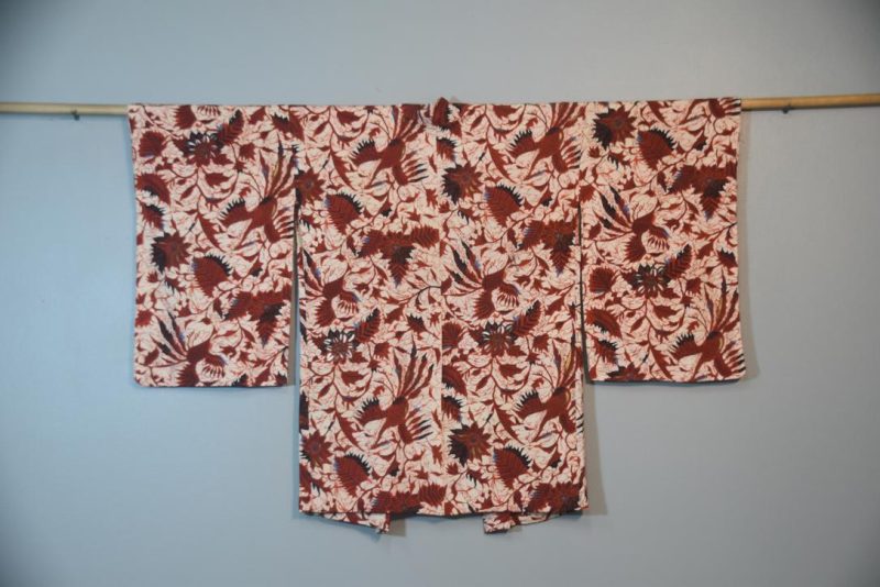 Intricate Design Vintage Silk Haori Jacket