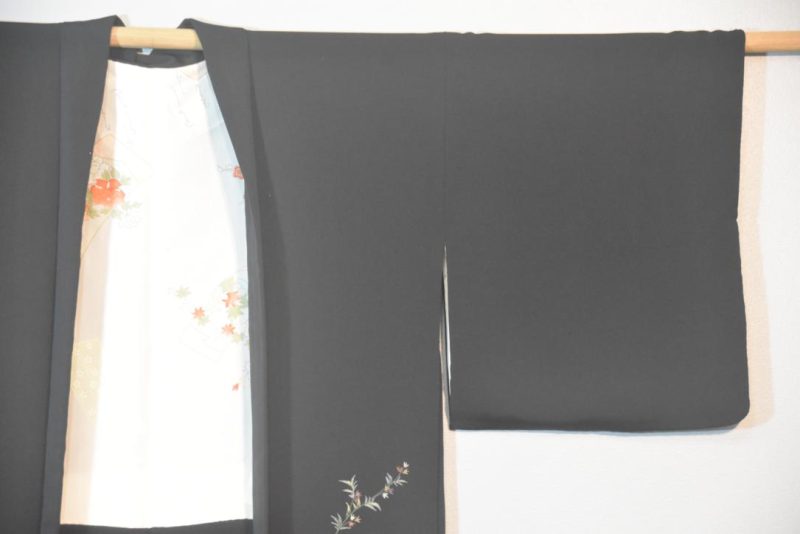 Black Vintage Silk Haori Jacket - Image 5
