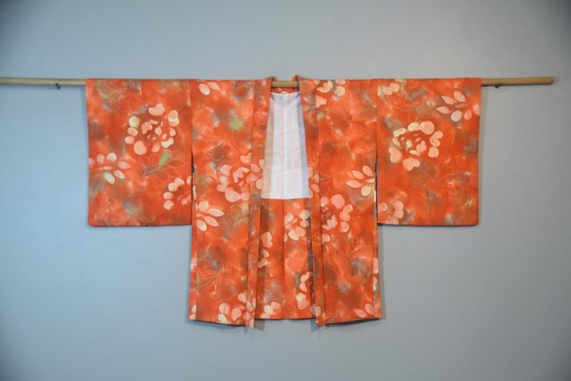 Textured Vintage Silk Haori Jacket - Image 5