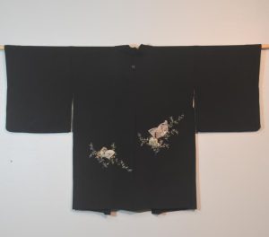 Black Vintage Silk Haori Jacket
