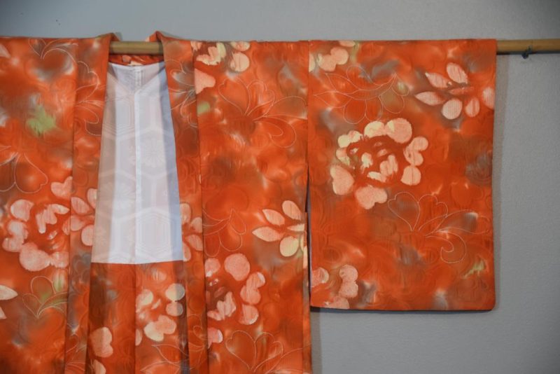 Textured Vintage Silk Haori Jacket - Image 4