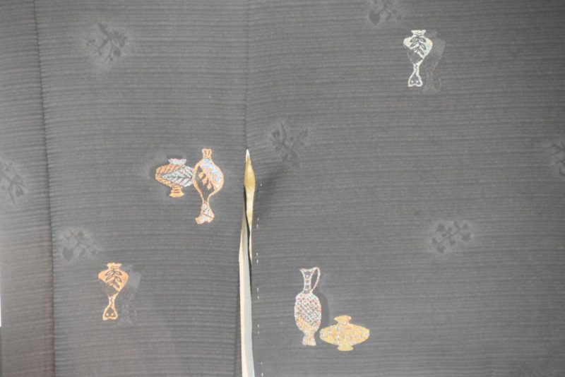 Metallic Vases Vintage Silk Haori Jacket - Image 6