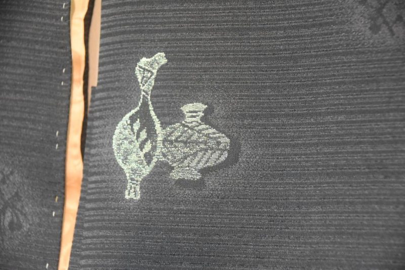 Metallic Vases Vintage Silk Haori Jacket - Image 4