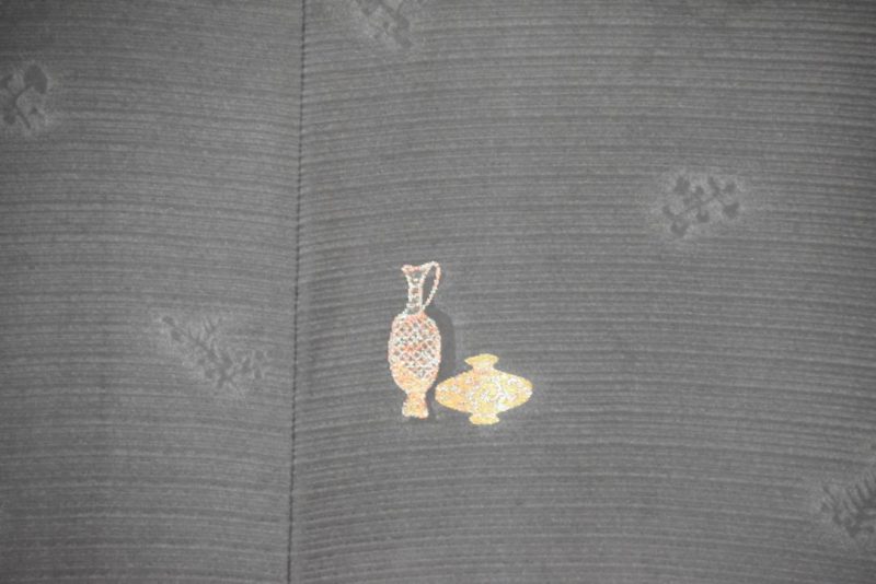 Metallic Vases Vintage Silk Haori Jacket - Image 2