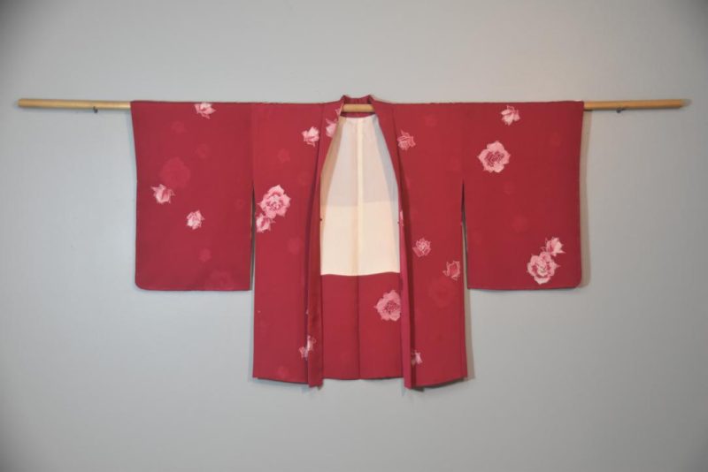 Roses are Red Vintage Silk Haori Jacket - Image 4