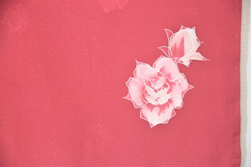 Roses are Red Vintage Silk Haori Jacket - Image 5