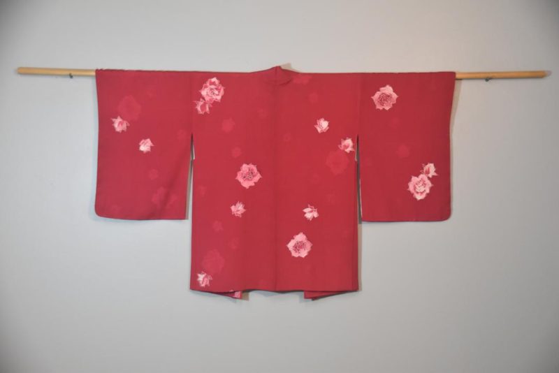 Roses are Red Vintage Silk Haori Jacket