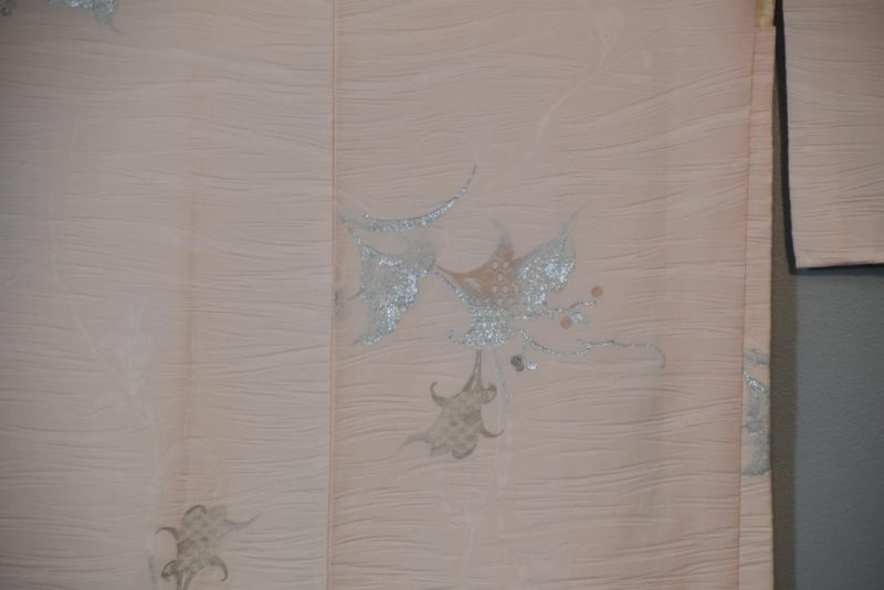 Pink Metallic Vintage Silk Haori Jacket - Image 2