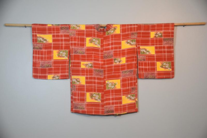 Red Vintage Silk Haori Jacket