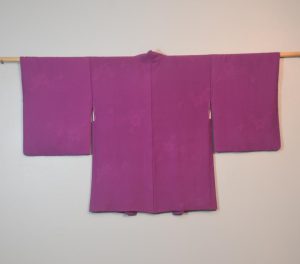 Purple Jacquard Vintage Silk Haori Jacket