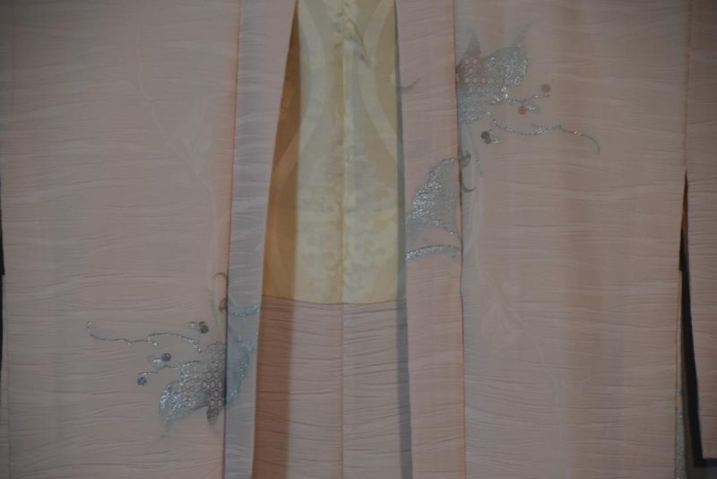 Pink Metallic Vintage Silk Haori Jacket - Image 6