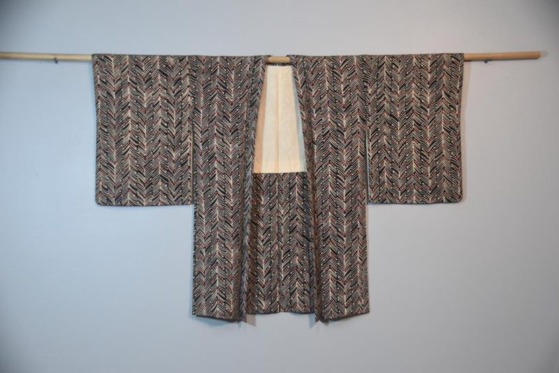 Geometrics Vintage Silk Haori Jacket - Image 5