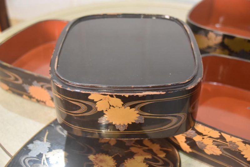 Gold Maki-e Lacquer on Wood Jubako - Image 6