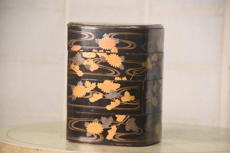 Gold Maki-e Lacquer on Wood Jubako