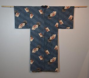 Bamboo and Fans Man's Kimono