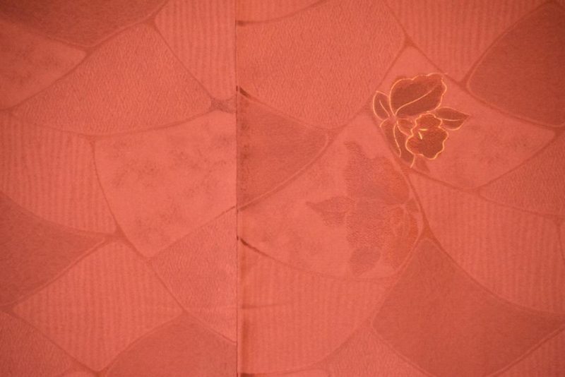 Deep Rust Red Vintage Silk Haori Jacket - Image 2
