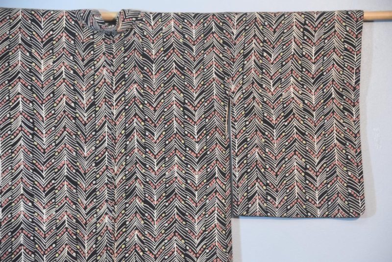 Geometrics Vintage Silk Haori Jacket - Image 3