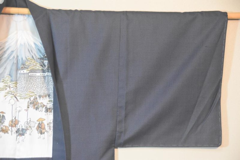 Mt Fuji Vintage Japanese Silk Mans Haori (Kimono Jacket) - Image 10