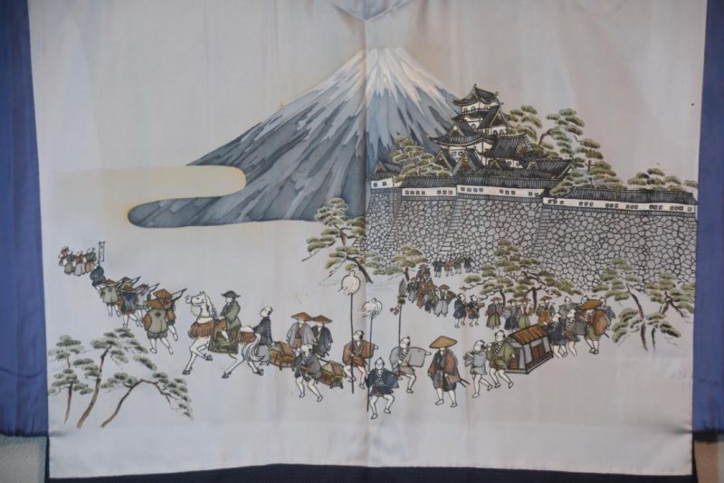 Mt Fuji Vintage Japanese Silk Mans Haori (Kimono Jacket) - Image 2