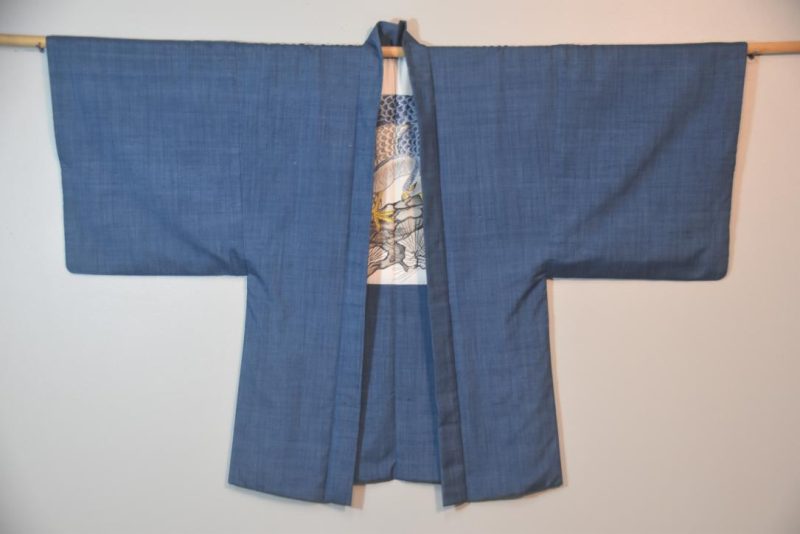 Japanese Hawk Vintage Silk Mans Haori (Kimono Jacket) - Image 3