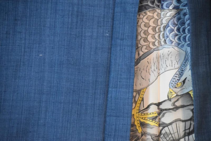 Japanese Hawk Vintage Silk Mans Haori (Kimono Jacket) - Image 5
